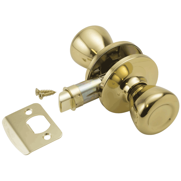 RV Mobile Home Brass Bath/Bedroom Passage Door Knob Camper