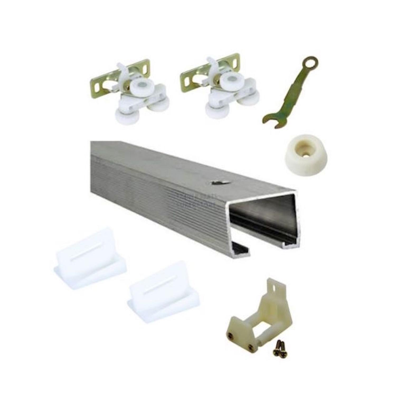 LE Johnson Aluminum 60" Track Single Pocket Door Track Hardware Kit RV