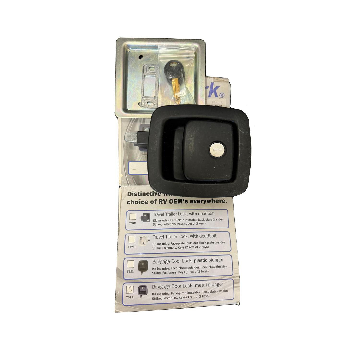 TriMark TM500 Plunger Lock TriMark RV Compartment Storage Baggage Door Latch Lock With 1 Key (TM500 Plunger Style) Camper Compartment Locks